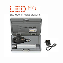 HEINE BETA 200 LED Ophthalmoscope Set, BETA 4 USB Rechargeable Handle, USB Cord & Plug-In Power Supply. MFID: C-144.28.388