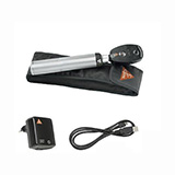 HEINE K180 XHL Ophthalmoscope Set, BETA 4 USB Rechargeable Handle, USB Cord & Plug-In Power Supply. MFID: C-182.27.388