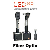 HEINE mini 3000 LED Diagnostic Set: mini 3000 Ophthalmoscope, mini 3000 FO Otoscope, 2 Rechargeable Handles, mini NT Table Charger. MFID: D-860.11.022