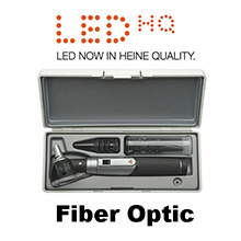 HEINE mini 3000 LED Fiber Optic Otoscope Set, mini 3000 battery handle, Hard Case. MFID: D-885.20.021