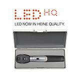 HEINE mini 3000 LED Ophthalmoscope Set with mini 3000 Battery Handle & Hard Case. MFID: D-885.21.021