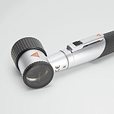HEINE mini 3000 LED Dermatoscope, contact plate (with Scale), mini 3000 battery handle, & Case. MFID: D-888.78.021