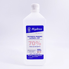 HYDROX Isopropyl Rubbing Alcohol 70%, USP, 32 oz, 12/cs. MFID: D0024