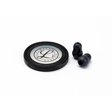 Littmann Spare Parts Kit for Master Cardiology Stethoscope: Small Snap Tight Soft-Sealing Eartips, Rim/Diaphragm, Black, each. MFID: 40011E