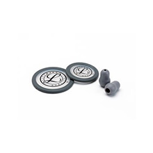 Littmann Spare Parts Kit for Classic III Stethoscope: Small Snap Tight Soft-Sealing Eartips, Adult Diaphragm, Pediatric Single Diaphragm, Gray, 10 kits/cs. MFID: 40017