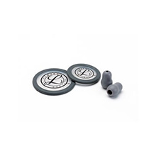 Littmann Spare Parts Kit for Classic III & Cardiology IV: Small Snap Tight Soft-Sealing Eartips, Adult Diaphragm, Pediatric Single Diaphragm, GRAY, each. MFID: 40017E