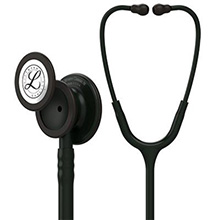 3M Littmann Classic III Stethoscope, Black Edition Chestpiece, Black Tube. MFID: 5803