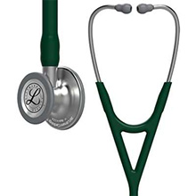 3M Littmann Cardiology IV Stethoscope, Standard Chestpiece, Hunter Green Tube, Stainless Stem & Headset. MFID: 6155