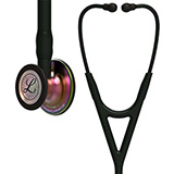 3M Littmann Cardiology IV Stethoscope, Rainbow Chestpiece, Black Tube, Stem & Headset. MFID: 6165