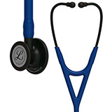 3M Littmann Cardiology IV Stethoscope, Black Chestpiece, Navy Blue Tube, Black Stem & Headset. MFID: 6168