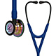 3M Littmann Cardiology IV Stethoscope, High Polish Rainbow Chestpiece, Navy Tube, Black Stem, Black Headset. MFID: 6242