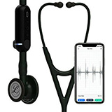 3M Littmann 8480 CORE Digital Stethoscope, Black Chestpiece, Tube, Stem and Headset, 27". MFID: 8480