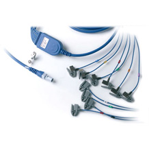 Patient Cable for Quinton Q-Stress or Burdick HeartStride, AHA 43", pinch connection. MFID: 60-00184-01