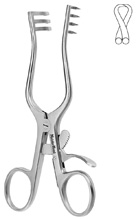 MeisterHand WEITLANER Retractor, 5-1/2" (14 cm), blunt, 3 X 4 teeth. MFID: MH11-610