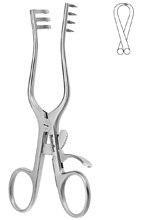 MeisterHand WEITLANER Retractor, 6-1/2" (164mm), 3 x 4 blunt prongs, 3-3/4" (95mm) spread. MFID: MH11-616