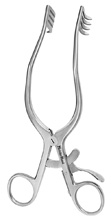 MeisterHand ADSON Cerebellar Retractor, 7-1/2" (190mm), straight Arm 4 X 4 sharp prongs. MFID: MH11-700