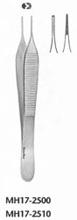 MeisterHand Micro ADSON Tissue Forceps, 4-3/4" (121mm), 0.6mm wide, serrated jaws. MFID: MH17-2510
