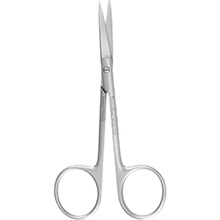 MeisterHand KNAPP Iris Scissors, 4" (10.2 cm), curved, sharp/blunt points. MFID: MH18-1426