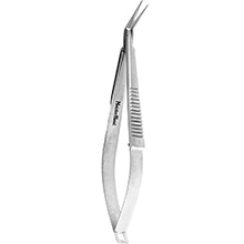 MeisterHand CASTROVIEJO Corneal Scissors, 3-5/8" (93mm), 12mm angled blades, blunt points. MFID: MH18-1572