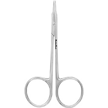 MeisterHand Eye Suture (GRADLE) Scissors, 3-3/4" (95mm), slightly curved, sharp points. MFID: MH18-1652