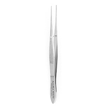 MeisterHand Eye Dressing Forceps, 4" (101mm), straight, serrated tips. MFID: MH18-780