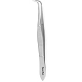 MeisterHand Eye Dressing Forceps, 3-7/8" (99mm), curved, serrated tips. MFID: MH18-784