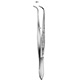 MeisterHand Iris Tissue Forceps, 3-7/8" (99mm), Full Curved, 1 x 2 Teeth. MFID: MH18-790