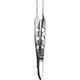 MeisterHand BISHOP-HARMON Dressing Forceps, 3-3/8" (86mm), fine cross serated tips, 0.6mm wide. MFID: MH18-866