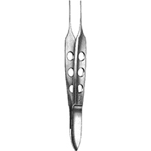 MeisterHand BISHOP-HARMON Dressing Forceps, 3-3/8" (86mm), fine cross serated tips, 0.6mm wide. MFID: MH18-866