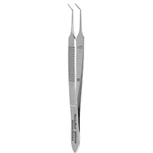MeisterHand MCPHERSON Suture Tying Forceps, 3-1/2" (89mm), Angled, 0.3mm Wide At Tip. MFID: MH18-949