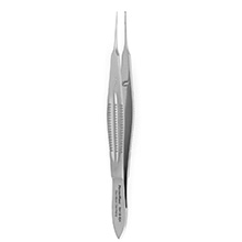 MeisterHand CASTROVIEJO Suture Forceps, 4-1/8" (104mm), 0.65mm Tips, with Tying Platform. MFID: MH18-954