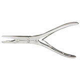 MeisterHand RUSKIN Rongeur, double action, 6" (15.2 cm) long, curved 3 mm bite jaws. MFID: MH19-849