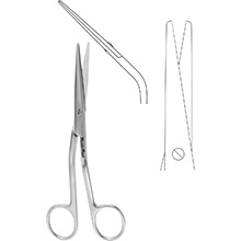 MeisterHand COTTLE Dorsal Scissors, 6-1/2" (16.5 cm), heavy pattern with rounded blades, angular shank. MFID: MH21-610