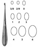 MeisterHand HIBBS SPRATT Spinal Fusion Curette, 9" (22.9 cm), oval cup, size 3/0. MFID: MH26-1627