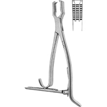 MeisterHand KERN Bone Holding Forceps, 9-1/2" (24.1 cm), standard size, with ratchet. MFID: MH27-4