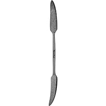 MeisterHand PUTTI Bone Rasp, 10-1/2" (26.7 cm), flat ends, one side curved on flat, other one curved sideways. MFID: MH27-700