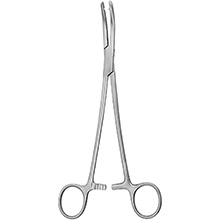 MeisterHand HEANEY Hysterectomy Forceps, 8-1/4" (21 cm), heavy pattern, single tooth, curved. MFID: MH30-1700