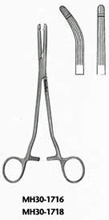 MeisterHand BALLENTINE Hysterectomy Forceps, 8-1/2" (21.6 cm), longitudinal serrations, single tooth, straight. MFID: MH30-1718