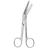 MeisterHand BRAUN Episiotomy Scissors, 5-1/2" (14 cm), angled on side, guarded lower blade. MFID: MH30-2190