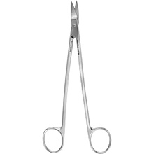 MeisterHand DEAN Dissecting Scissors, 6-3/4" (170mm), blades angled on flat, one serrated blade. MFID: MH5-264