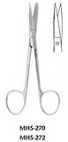 MeisterHand WAGNER Plastic Surgery Scissors, 4-3/4" (120mm), Straight, Sharp/Sharp Points. MFID: MH5-270