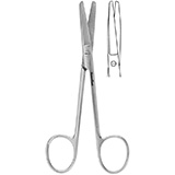 MeisterHand WAGNER Plastic Surgery Scissors, 4-3/4" (120mm), Straight, Blunt-Blunt Points. MFID: MH5-274