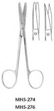 MeisterHand WAGNER Plastic Surgery Scissors, 4-3/4" (120mm), Curved, Sharp-Sharp Points. MFID: MH5-276