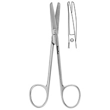 MeisterHand WAGNER Plastic Surgery Scissors, 4-3/4" (119mm), Curved, Blunt-Blunt Points. MFID: MH5-280