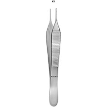 MeisterHand ADSON Tissue Forceps 1 X 2 teeth, 4-3/4" (120mm), delicate, straight. MFID: MH6-120