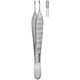 MeisterHand BROWN-ADSON Tissue Forceps, 4-3/4" (120mm), straight, 7 x 7 side grasping teeth. MFID: MH6-124