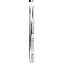 MeisterHand BONNEY Tissue Forceps 1 X 2 teeth, 6-3/4" (174mm), serrated tips. MFID: MH6-148