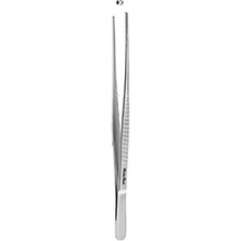 MeisterHand POTTS-SMITH Tissue Forceps 1 X 2 teeth, 7-1/4" (184mm), serrated tips. MFID: MH6-160