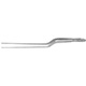 MeisterHand CUSHING Dressing Forceps, 7-1/4" (185mm), bayonet, serrated, scraper end. MFID: MH6-190