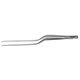 MeisterHand CUSHING Dressing Forceps 1 X 2 teeth, 7-1/4" (187mm), bayonet, scraper end. MFID: MH6-192